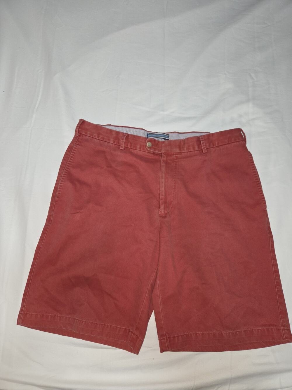 Peter Millar Shorts Mens 35 9" Inseam Red Pima Cotton Flat Front Golf Chino